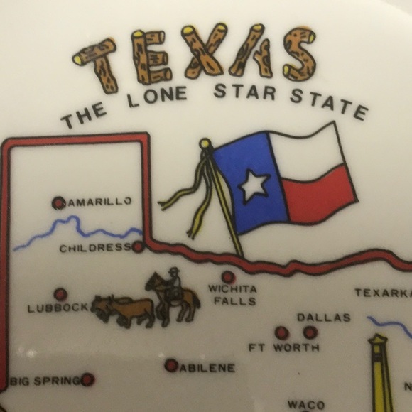 Vintage decorative TEXAS the Lonestar State wall hanging plate 7-in Decor - Picture 5 of 6